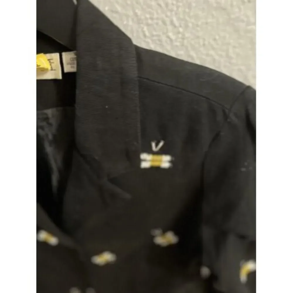 Anage Vintage Womens Black With Bee Sequins Jacket Blazer size small - Picture 9 of 9